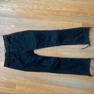 High waisted black skinny jeans